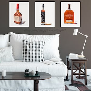 Choose 3 Whiskey Watercolors | Giclée Print