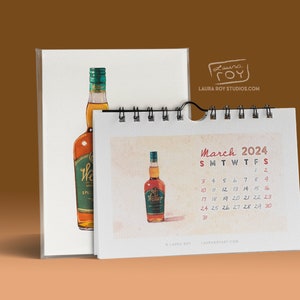 2024 Whiskey Recipes Mini Watercolor Calendar image 3