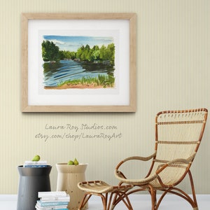 Morning, Afternoon, & Evening at Eagle River Set of 3 Watercolors Giclée Print image 7