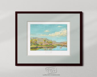 Lake Las Vegas Oil Painting | Giclée Print