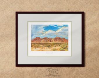 Red Rock Canyon Oil Painting | Giclée Print