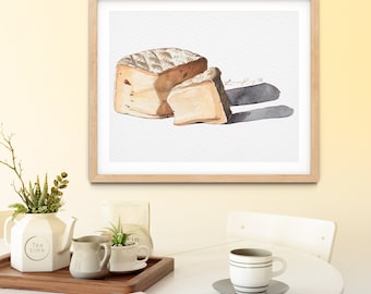 Triple Cème Soft Cheese Watercolor | Giclée Print