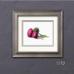 Thistle Flower Watercolor Art Print – Botanical Wildflower Trio, Musk Thistle in Bloom