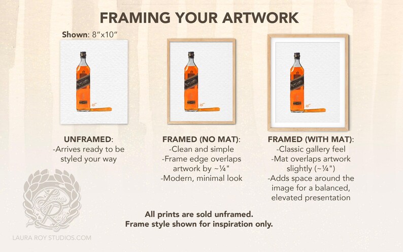 Johnny Walker Black Watercolor | Giclée Print