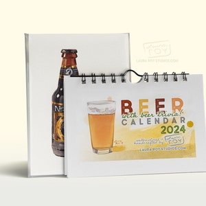 2024 Beer Trivia Mini Watercolor Calendar image 6