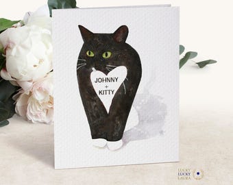 The Cat's Meow Card | Personalized Watercolor Cat Card