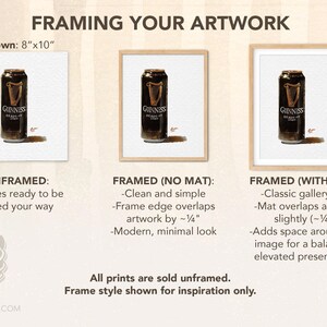 Guinness Watercolor Giclée Print – Iconic Irish Stout Bottle Illustration