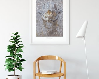 Wolf Skull Oil Painting | Giclée Print