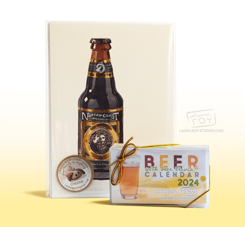 2024 Beer Trivia Mini Watercolor Calendar image 5