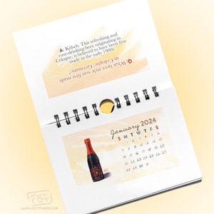 2024 Beer Trivia Mini Watercolor Calendar image 9