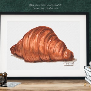 Croissant Watercolor | Giclée Print