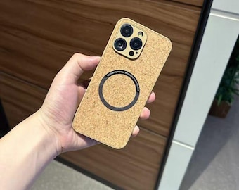 Funda de corcho ecológica para iPhone 15 Pro Max, antideslizante y biodegradable, moderna funda para iPhone 2026