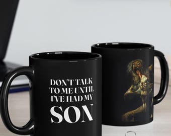 Saturn Devouring Son Mug: Francisco Goya Black Paintings Art
