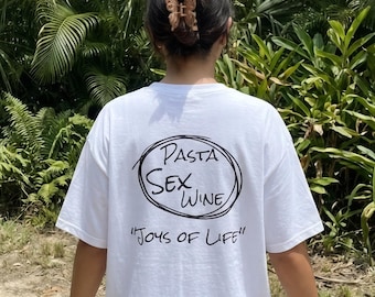 T-shirt graphique Pasta Sex Wine | Joies de la vie