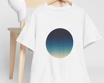 Retro Blue Sun Shirt, Vintage 70s Inspired, Rising Sun, Festival Hippie Aesthetic, Solar Print, Boho Sunshine Shirt, Techno Rave