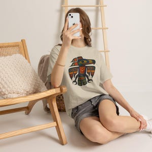 Haida Tlingit Thunderbird Totem Tee: Indigenous Art T-Shirt image 3
