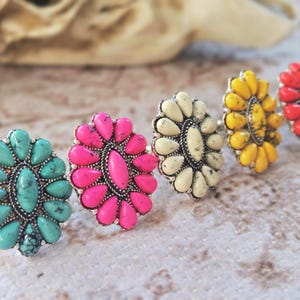 Anello Western Turchese: Stile Country Regolabile