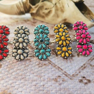 Anello Concho Turchese: Gioiello Western Regolabile