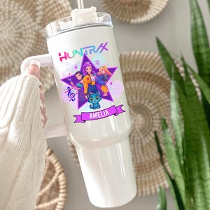Demon Hunters Tumbler, Custom Name KPOP Gift for Teen Girl, Huntrix Mira Rumi Zoey Cup, Anime Gamer Girl Gift, 40 oz & 20 oz, Gen Z Keepsake