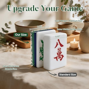 Juego de fichas de Mahjong Chinoiserie, regalo para amantes del Mahjong, 166 piezas de acrílico con diseño botánico chino, fichas transparentes de 4 capas, regalo de lujo para aficionados a los juegos. imagen 3