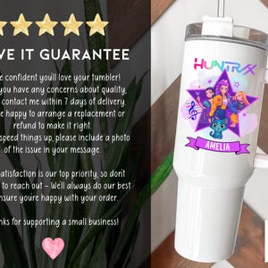 Demon Hunters Tumbler, Custom Name KPOP Gift for Teen Girl, Huntrix Mira Rumi Zoey Cup, Anime Gamer Girl Gift, 40 oz & 20 oz, Gen Z Keepsake
