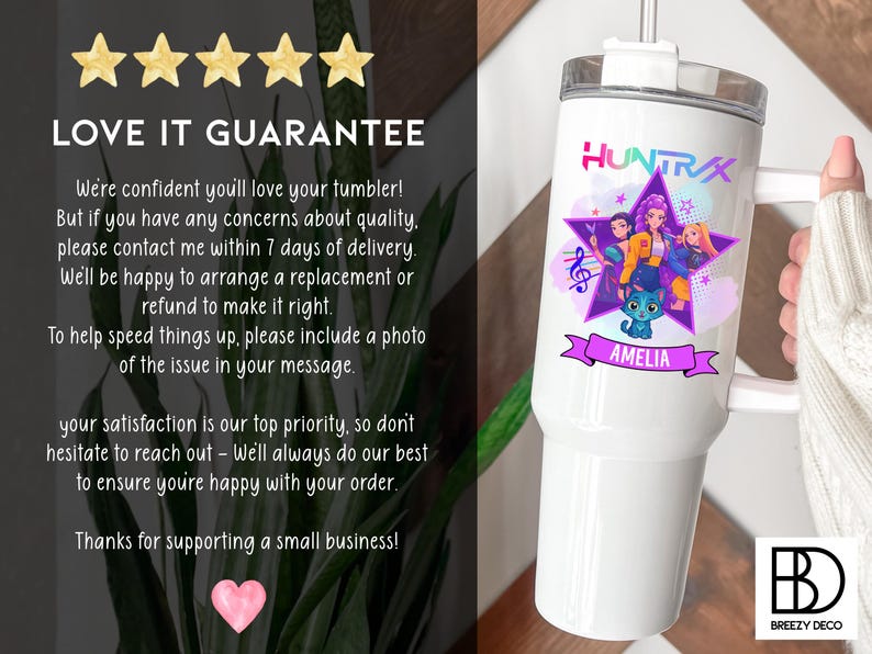 Demon Hunters Tumbler, Custom Name KPOP Gift for Teen Girl, Huntrix Mira Rumi Zoey Cup, Anime Gamer Girl Gift, 40 oz & 20 oz, Gen Z Keepsake