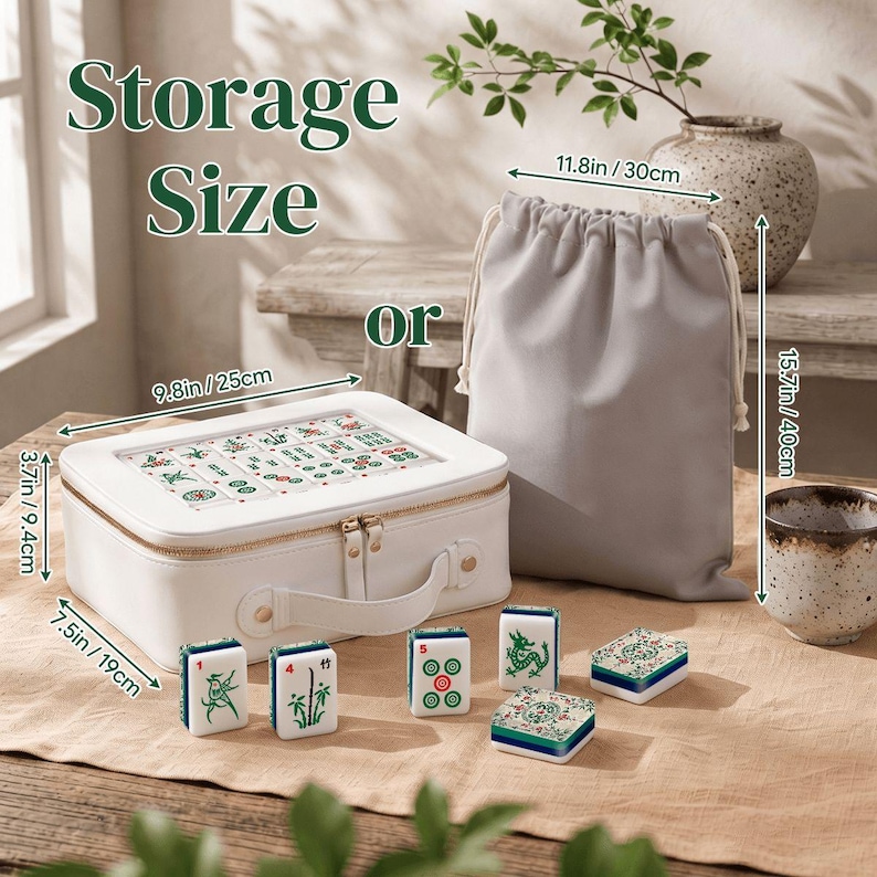 Juego de fichas de Mahjong Chinoiserie, regalo para amantes del Mahjong, 166 piezas de acrílico con diseño botánico chino, fichas transparentes de 4 capas, regalo de lujo para aficionados a los juegos. imagen 6