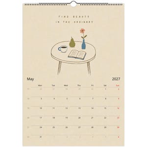 2027 Wall Calendar, Illustrated Wall Calendar image 6