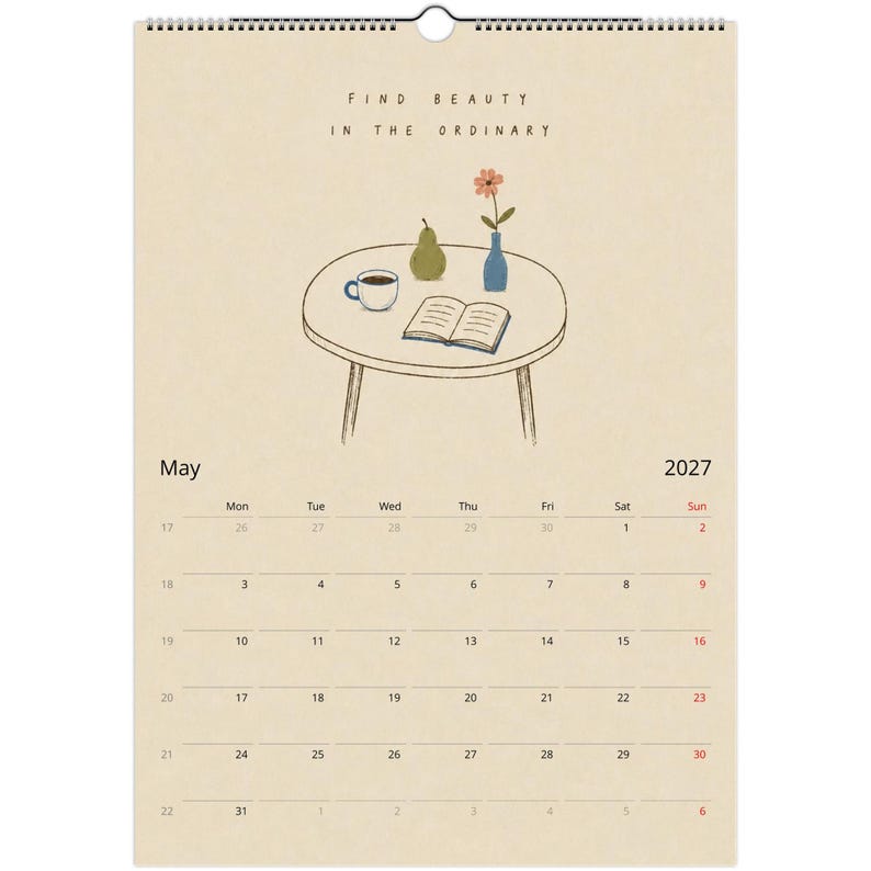 2027 Wall Calendar, Illustrated Wall Calendar image 6