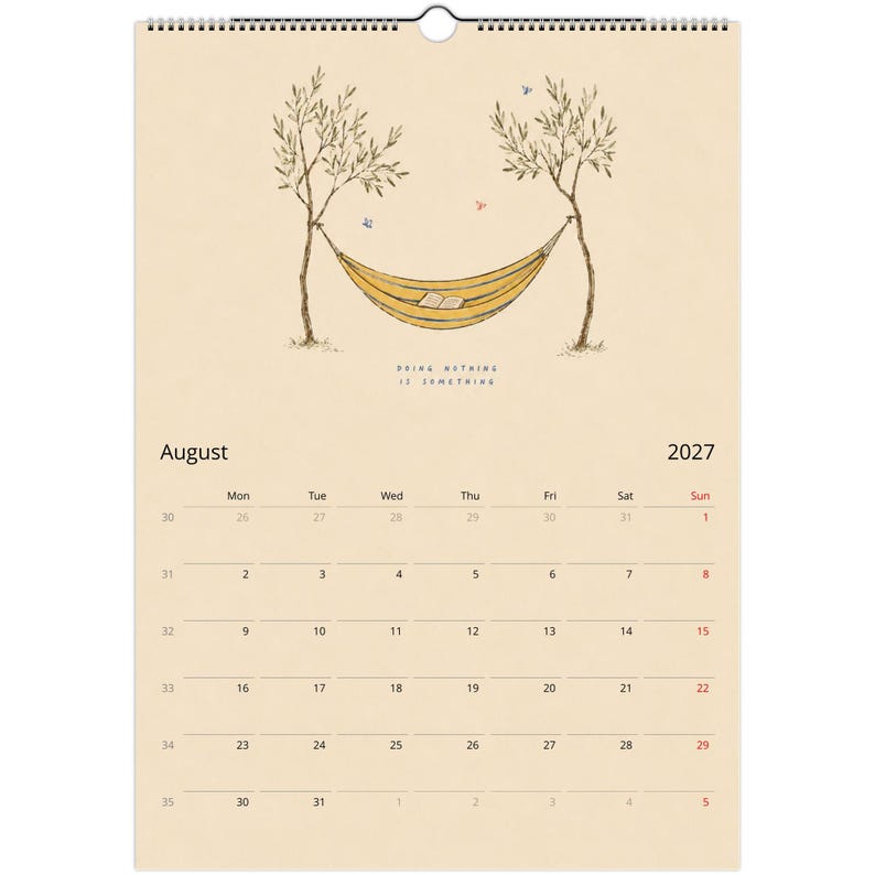 2027 Wall Calendar, Illustrated Wall Calendar image 3