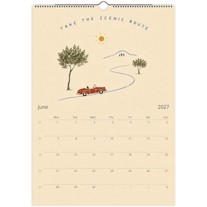 2027 Wall Calendar, Illustrated Wall Calendar image 2
