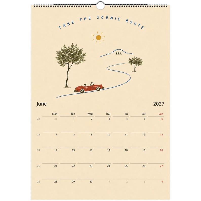 2027 Wall Calendar, Illustrated Wall Calendar image 2