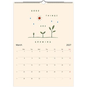 2027 Wall Calendar, Illustrated Wall Calendar image 5