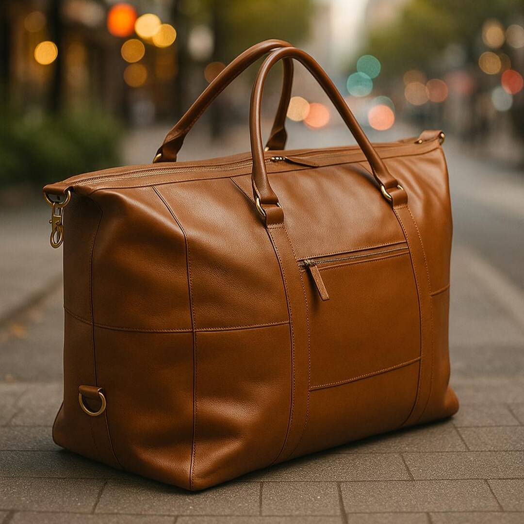 コーチスタイル ライトブラウン ダッフルバッグ - クラシックレザー