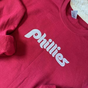 Phillies Sweater / Phillies Embroidered Sweater / Appliqué Embroidery / Go Phils / Phanatic