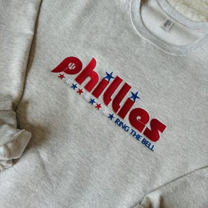 Phillies Sweater / Phillies Embroidered Sweater / Appliqué Embroidery / Go Phils / Phanatic