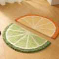Fresh Lemon Tufted Rug, Cute Fruit Cottagecore Non-Slip Mat, Aesthetics Bath Carpet, Modern Home Bathroom Door Decor, Housewarming Gifts