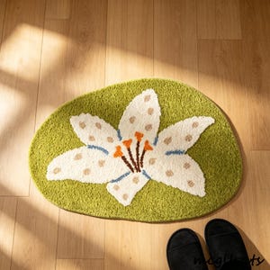 Dikke absorberende gebloemde getufte badmat, antislip tapijt slaapkamerdeur, absorberend antislip vloertapijt voor toilet slaapkamer, 40 x 60/45 x 70/50 x 80.