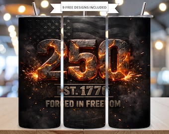 American 250th Anniversary Tumbler Wrap Patriotic PNG 20oz Skinny Straight Sublimation Design 1776 2026 4th of July Cup Wrap