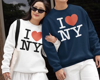 I Love New York Sweatshirt, Classic Heart NY Hoodie, Unisex Sweat, NYC Trip Shirt