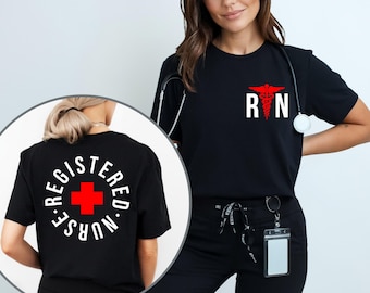 Registered Nurse Shirt RN Graduation Gift For Nurse ER Tee