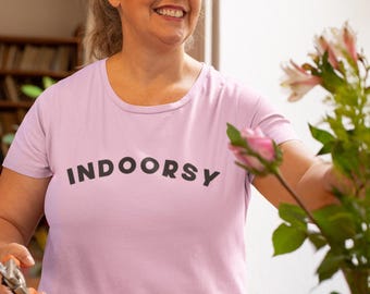 Indoorsy Shirt, Cozy Homebody TShirt, Slouchy Winter Fall Tee, Soft Lounge Graphic Tee