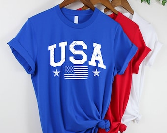Patriotic USA Flag Shirt: 4th Of July Vintage Tee, 1776 Independence Gift Outfit