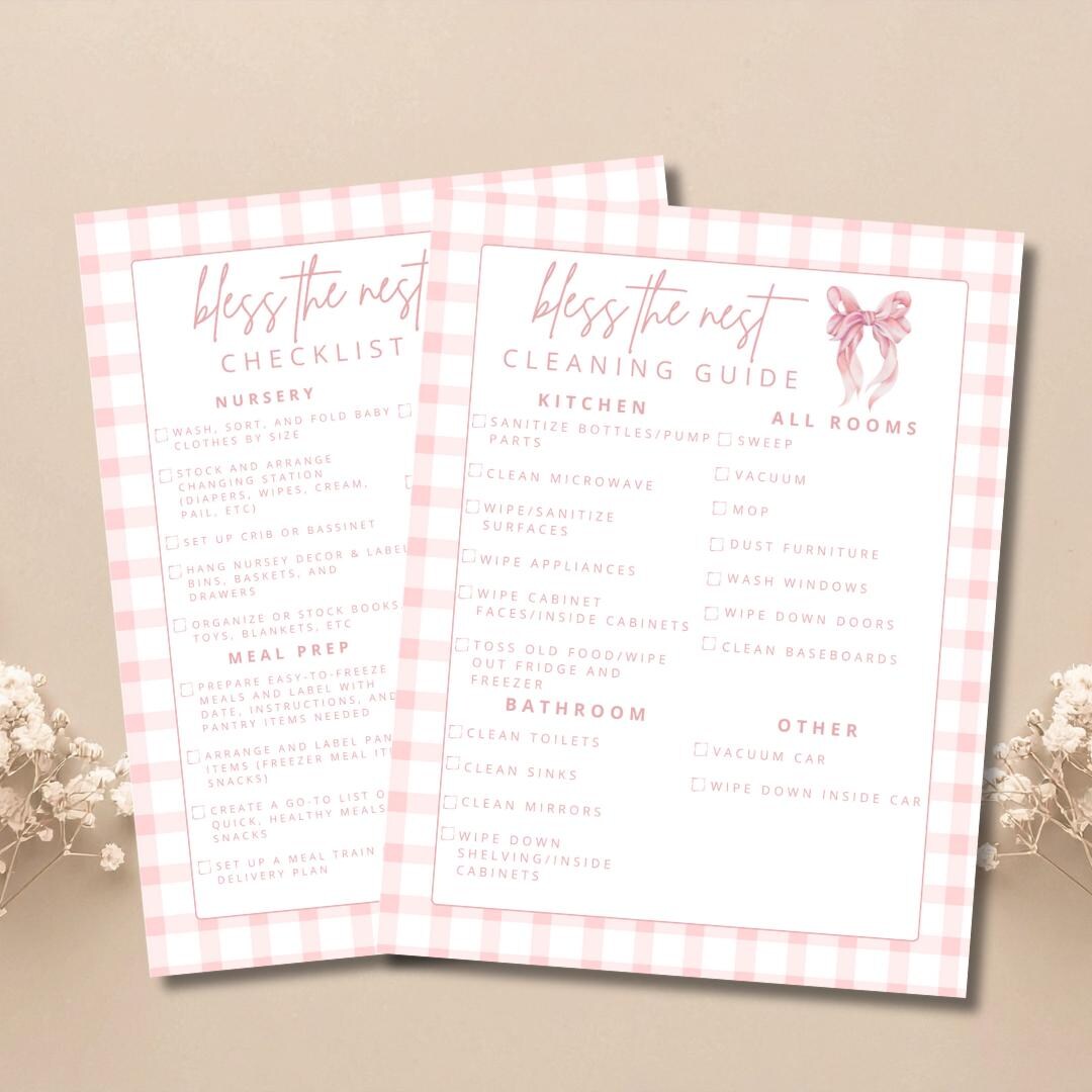 Nesting Party Template Bundle: Editable Checklist and Cleaning Guide ...