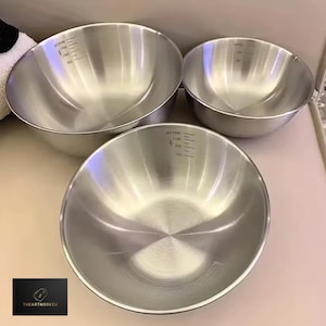 Set of 3 Stainless Steel Mixing Bowls