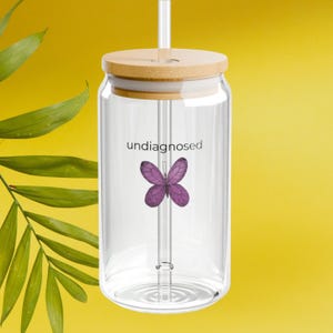 Undiagnosed Funny Glass Cup, Iced Coffee Cups, Funny Mugs, Iced Coffee Mugs, Mug Gifts, Gift For Sister, Gift For Best Friend