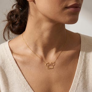 Disney Name Necklace Personalized Minnie Mouse Name Necklace Dainty Cartoon Pendant Disneyland Vacation Gift Mickey Head Jewelry image 8