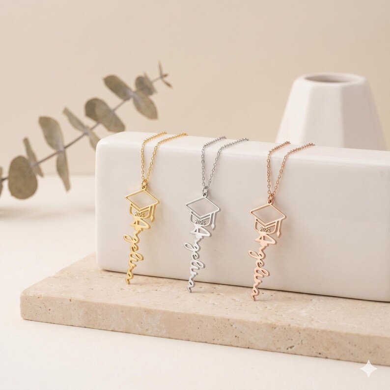 Custom Graduation Necklace, Custom High School, College Graduation Gift ...