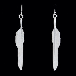 Sterling Silver Primary Eagle Wing Feather Earrings