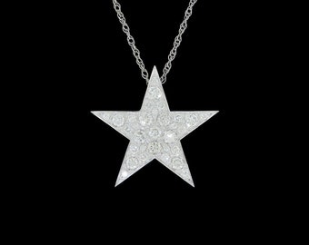 Southern Cross Diamond Star Pendant - 14K White Gold .08ctw